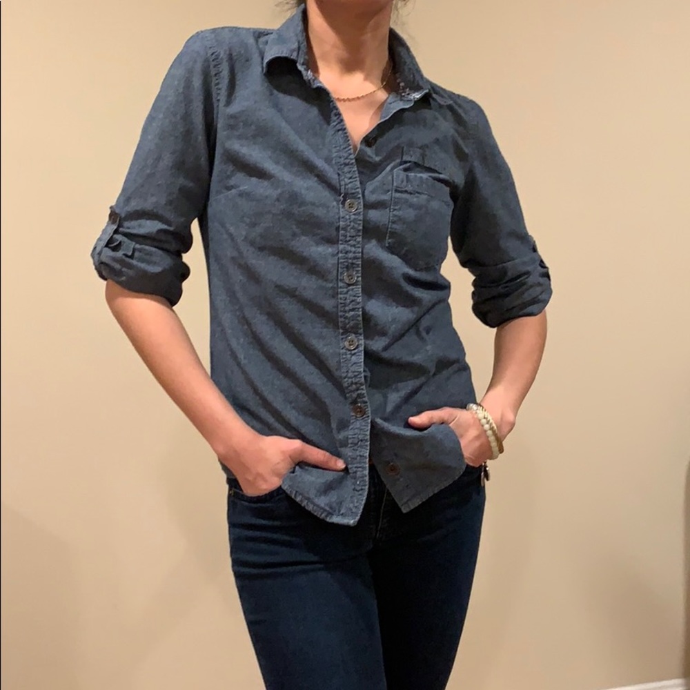 BCBG Denim Button Down